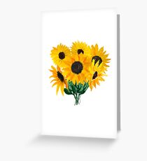 Painted sunflower bouquet Greeting Card