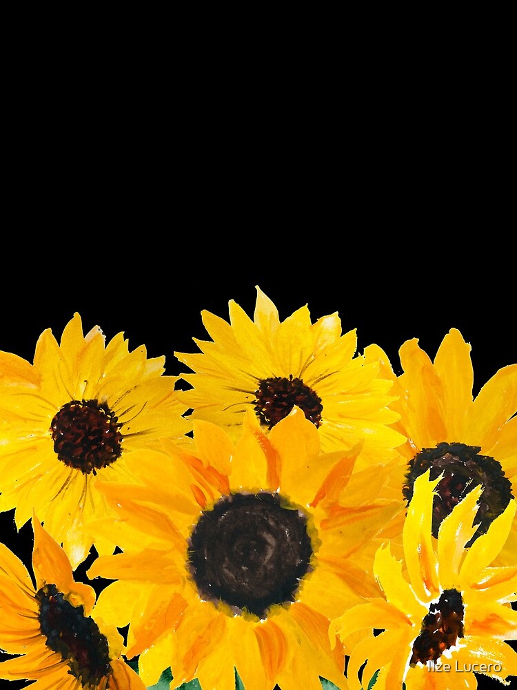 Painted sunflower bouquet by ilzesgimene