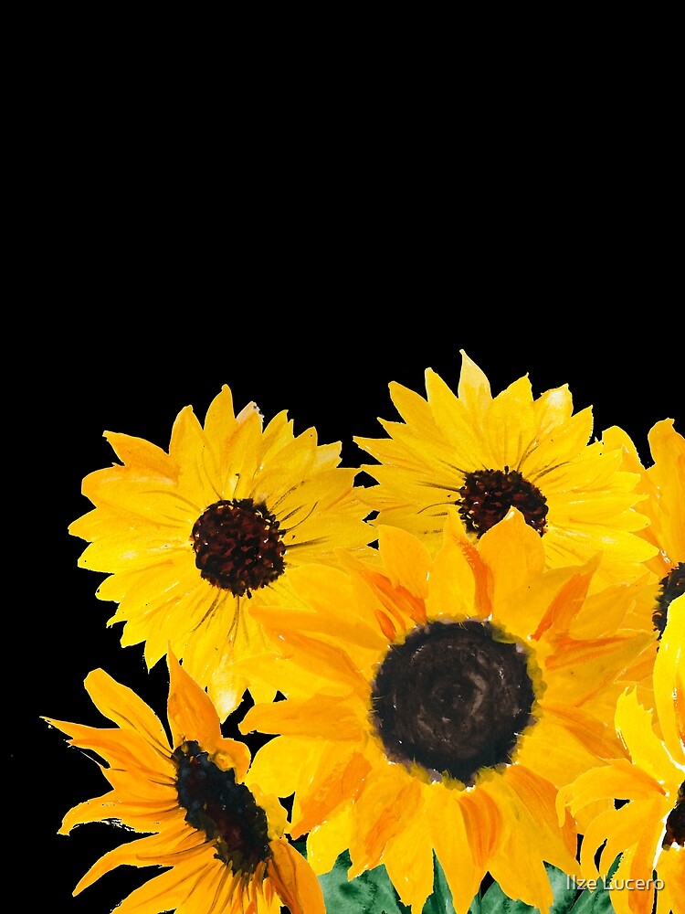 Painted sunflower bouquet by ilzesgimene