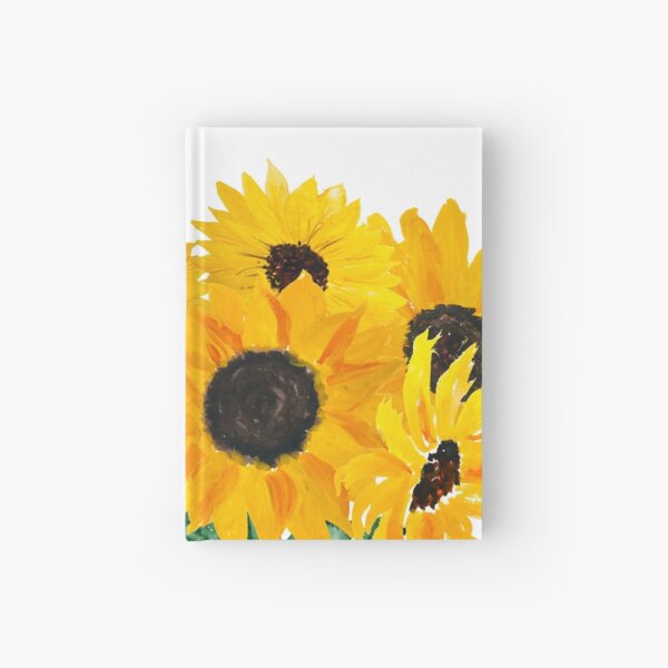 Painted sunflower bouquet Hardcover Journal
