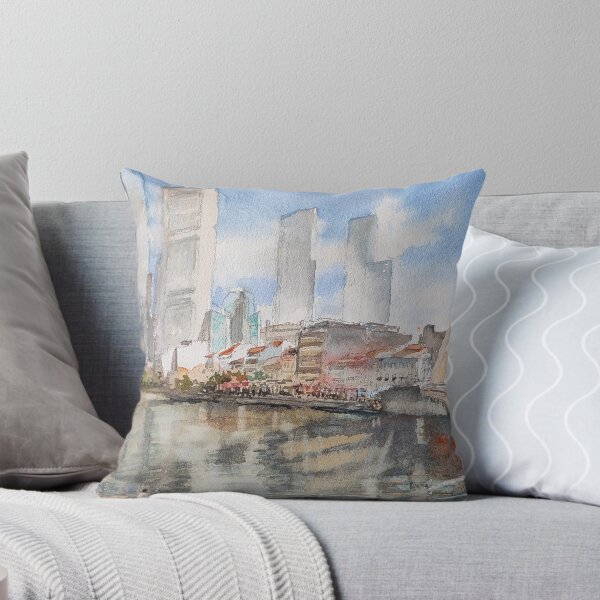 Item preview, Singapore River, original watercolor painting  designed and sold by Almondtree.