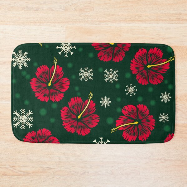 Item preview, Tropical Floral Hibiscus Snowflakes Christmas Design designed and sold by Hommie9977.