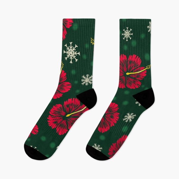 Item preview, Tropical Floral Hibiscus Snowflakes Christmas Design designed and sold by Hommie9977.
