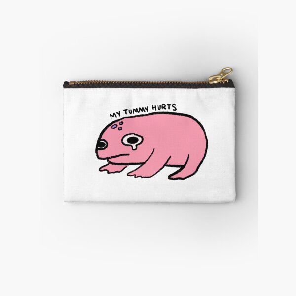 Item preview, my tummy hurts pink crying frog  designed and sold by iristocat.