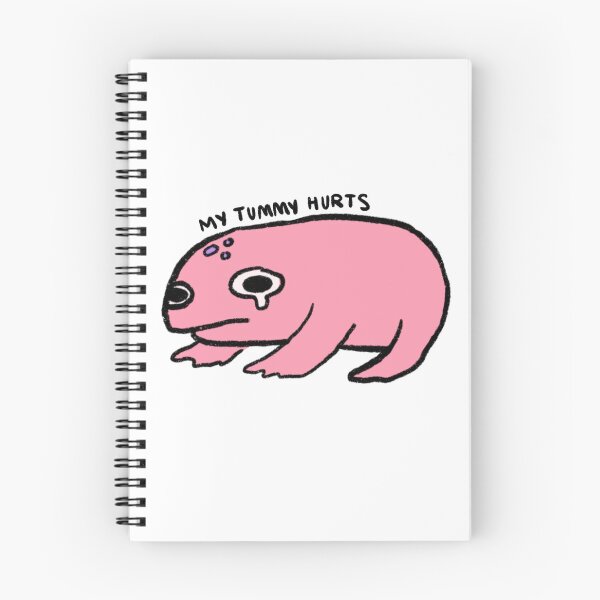 Item preview, my tummy hurts pink crying frog  designed and sold by iristocat.