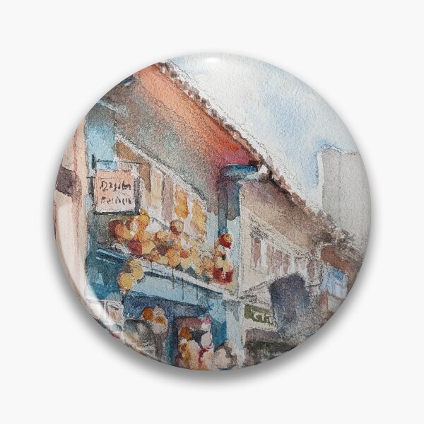 Item preview, Haji Lane, colourful houses watercolour painting, Singapore  designed and sold by Almondtree.