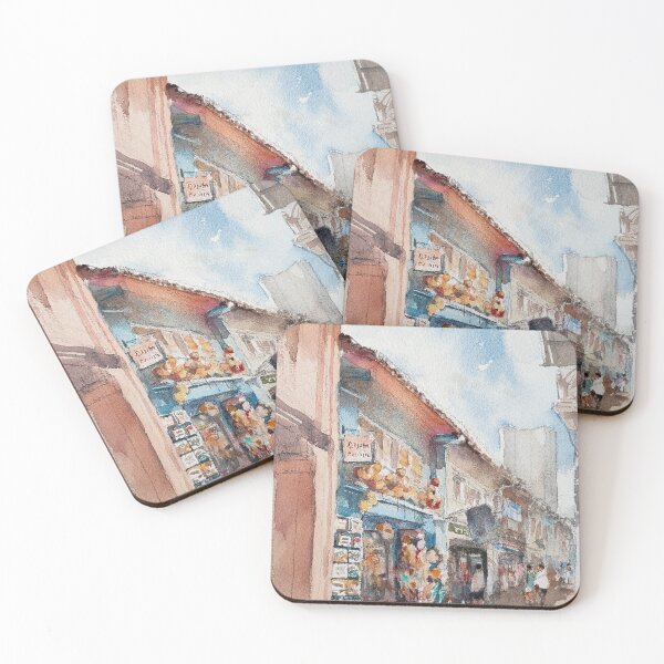 Item preview, Haji Lane, colourful houses watercolour painting, Singapore  designed and sold by Almondtree.