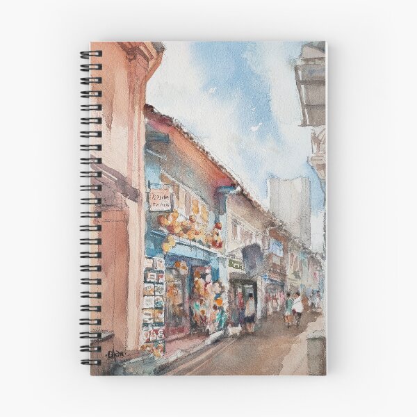Item preview, Haji Lane, colourful houses watercolour painting, Singapore  designed and sold by Almondtree.