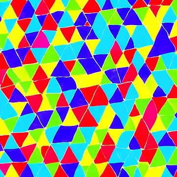 Artwork thumbnail, Abstract Multi Coloured Triangles  by David-Howells