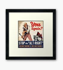 Antifa | Stop the Alt Right | Anti Trump Framed Print