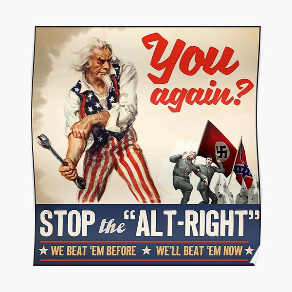 Antifa - Stop the Alt Right - Anti Trump Poster