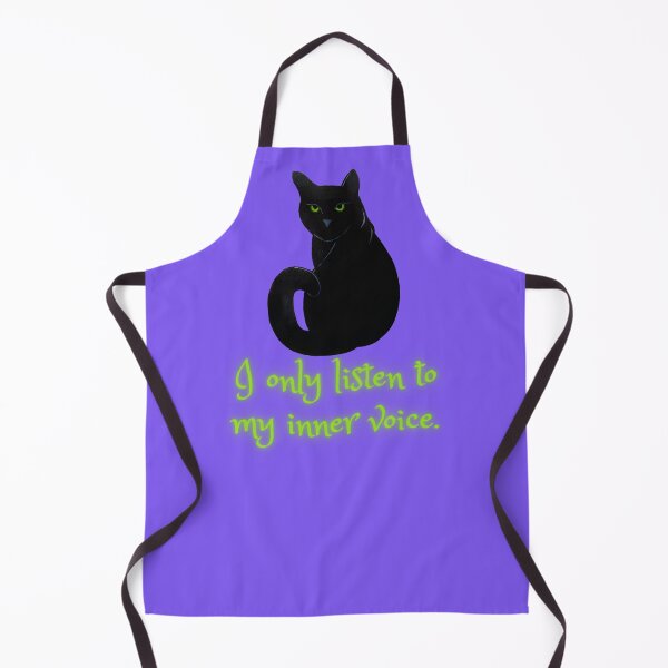 Item preview, I only listen to my inner voice, black cat designed and sold by Ellen Hanney-Saligumba.