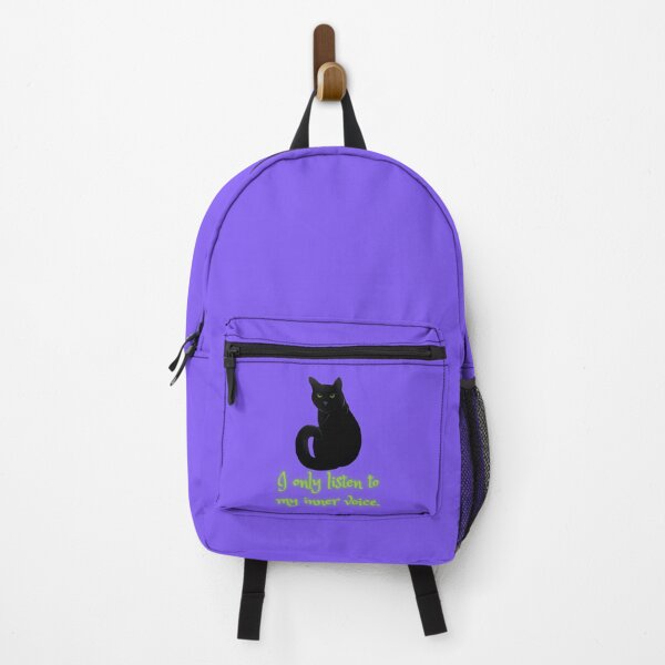 Item preview, I only listen to my inner voice, black cat designed and sold by Ellen Hanney-Saligumba.