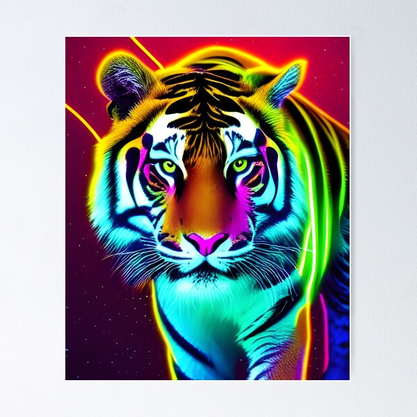 Aperçu de l'œuvre Tigre vibrant créée et vendue par ARTificentPR.