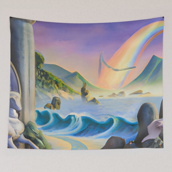 Item preview, Beach Sunset Fantasy Scifi designed and sold by druidwolfart.