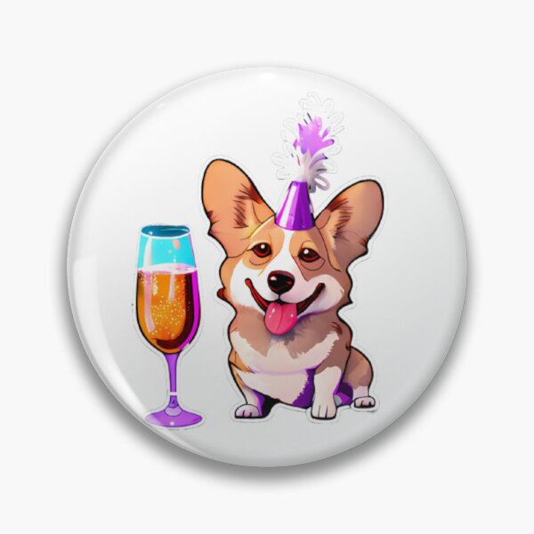 Item preview, Corgi New Years Eve Celebration! designed and sold by Paint-of-Heart.