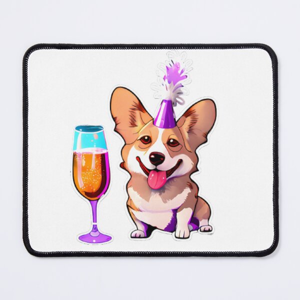 Item preview, Corgi New Years Eve Celebration! designed and sold by Paint-of-Heart.