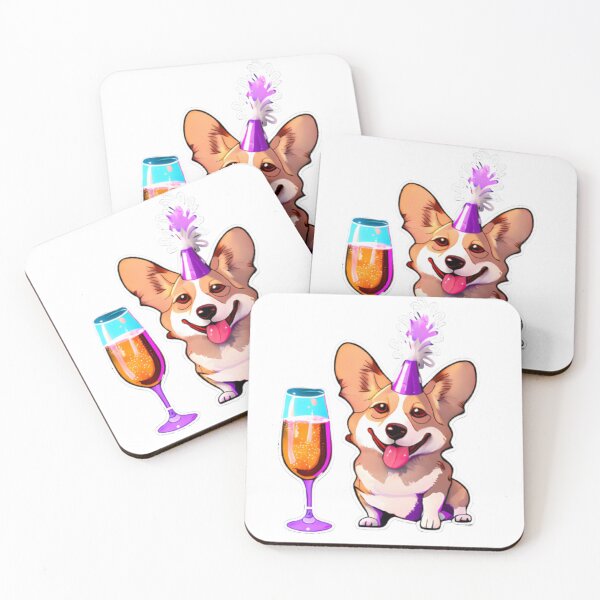 Item preview, Corgi New Years Eve Celebration! designed and sold by Paint-of-Heart.