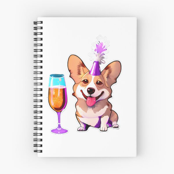 Item preview, Corgi New Years Eve Celebration! designed and sold by Paint-of-Heart.