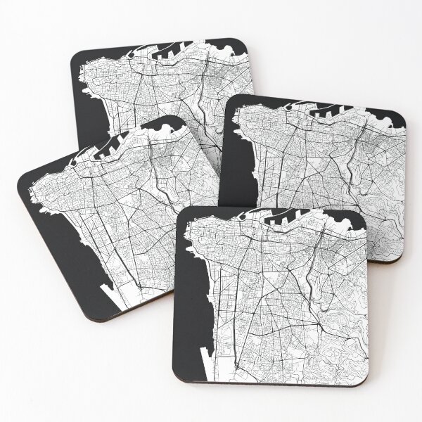 Item preview, Beirut, Lebanon Street Map designed and sold by InkistPrints.