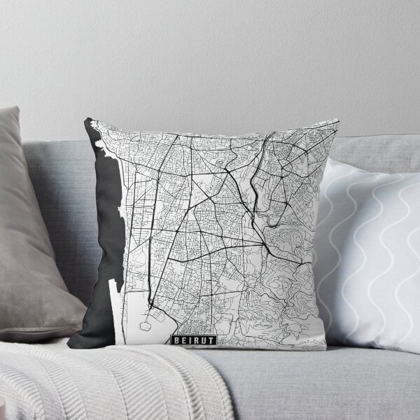 Item preview, Beirut, Lebanon Street Map designed and sold by InkistPrints.