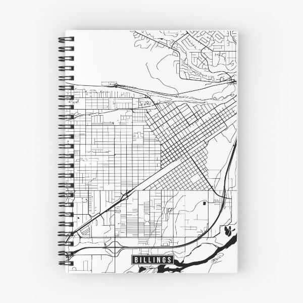 Item preview, Billings, Montana Street Map designed and sold by InkistPrints.