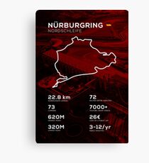 Nurburgring Infographic Canvas Print
