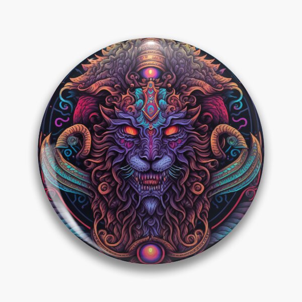 Item preview, Lion Crest Ornate Colorful Fantasy Art designed and sold by TDSwhite.