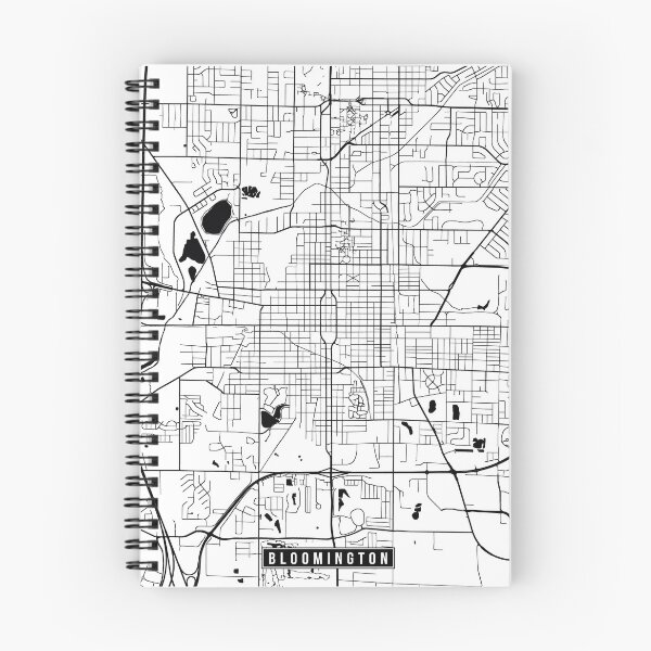 Item preview, Bloomington, Illinois Street Map designed and sold by InkistPrints.