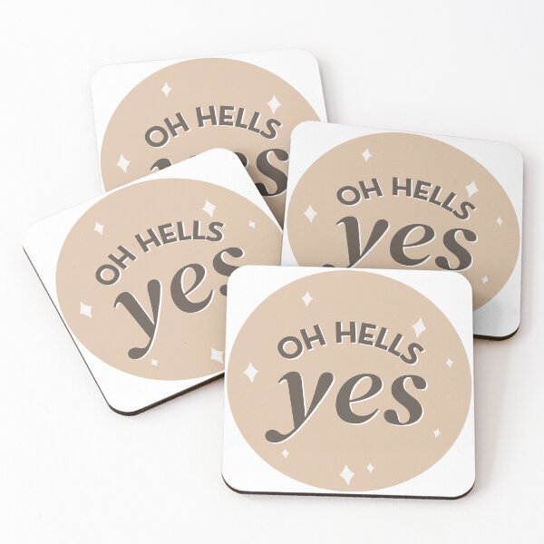 Item preview, Oh Hells Yes Square designed and sold by KGoPrintables.