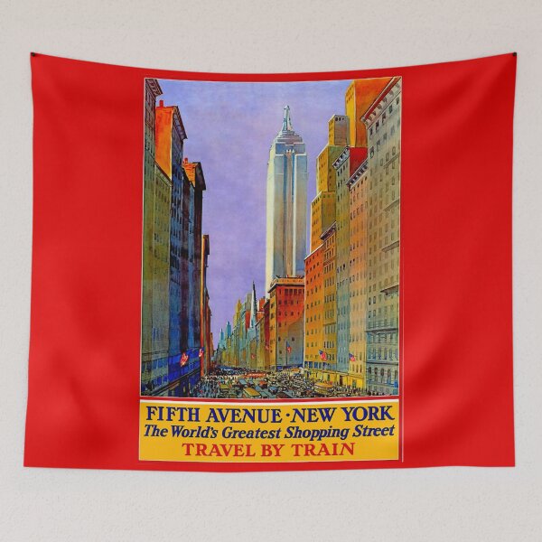 Item preview, Fifth Ave New York - Train Ad - Vintage Travel designed and sold by Culturio.