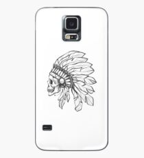 Funda/vinilo para Samsung Galaxy cráneo nativo americano, muerto nativo americano, cráneo americano, nativo cráneo, cráneo con pluma