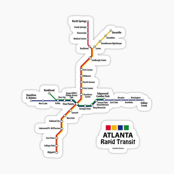 ATLANTA Rapid Transit Map Sticker