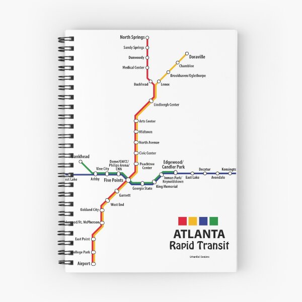 Item preview, ATLANTA Rapid Transit Map designed and sold by UrbanRail.