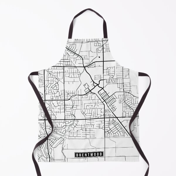 Artikelvorschau, Brentwood, California Street Map entworfen und verkauft von InkistPrints.