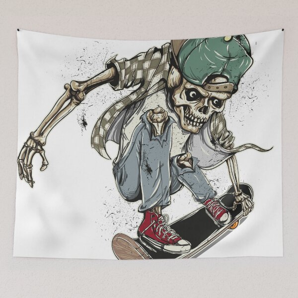 Item preview, skeleton, funny skeleton, halloween skeleton, skeleton skateboard, funny skeleton skateboard, halloween skateboard designed and sold by sunnyshop.