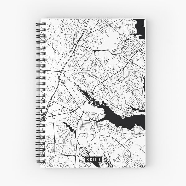 Item preview, Brick, New Jersey Street Map designed and sold by InkistPrints.