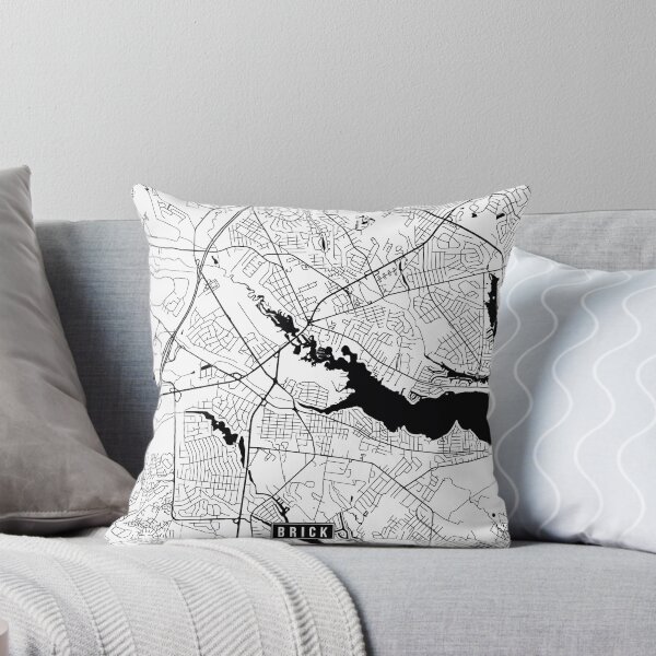 Item preview, Brick, New Jersey Street Map designed and sold by InkistPrints.
