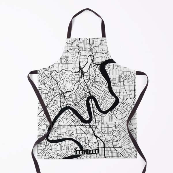 Artikelvorschau, Brisbane, Australia Street Map entworfen und verkauft von InkistPrints.
