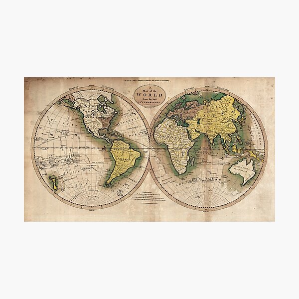 Item preview, Map of the World 1795 designed and sold by Daniel Hagerman.