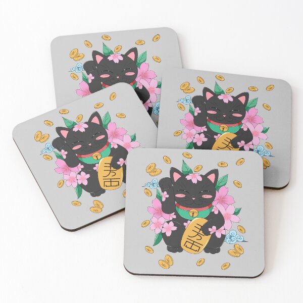 Item preview, Maneki neko with cerezo flower japanese  designed and sold by Natsukittyart.