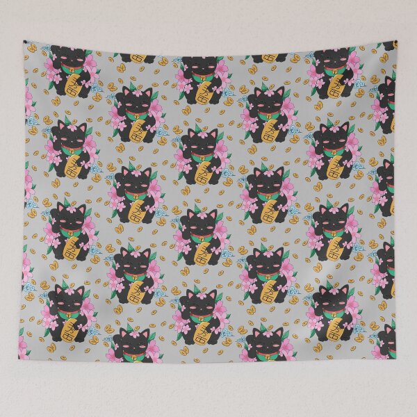 Item preview, Maneki neko with cerezo flower japanese  designed and sold by Natsukittyart.