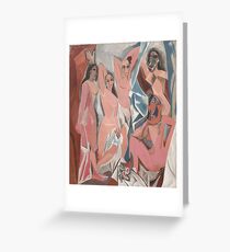 Les Demoiselles d'Avignon( The Young Ladies of Avignon)- Pablo Picasso Greeting Card