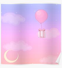 Tierüberquerung Sonnenuntergang Poster