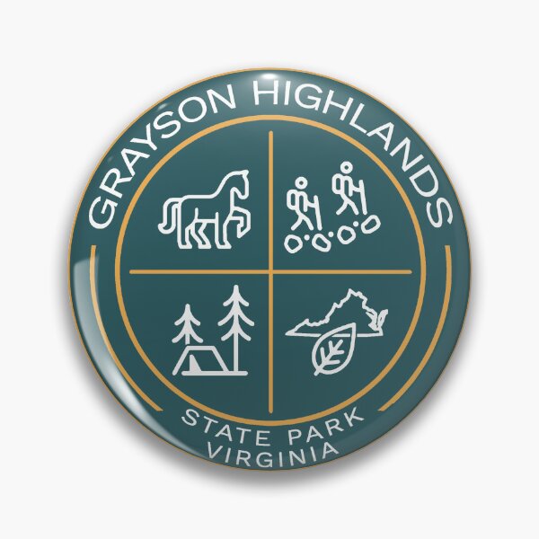 Vista previa del artículo con la obra «Logotipo heráldico del parque estatal Grayson Highlands», diseñado y vendido por VanyaKar.