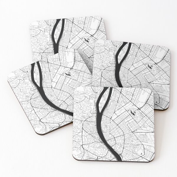 Item preview, Budapest, Hungary Street Map designed and sold by InkistPrints.