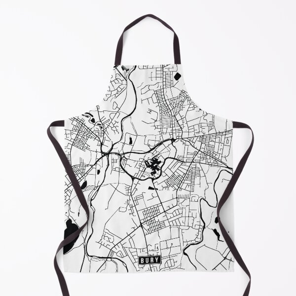 Artikelvorschau, Bury, England Street Map entworfen und verkauft von InkistPrints.