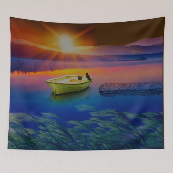 Item preview, Lake Mountain Sunset View designed and sold by ChristinasMess.