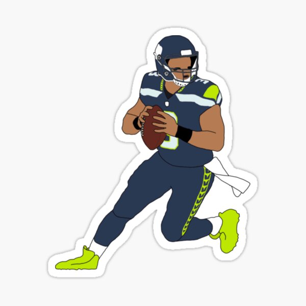 Russell Wilson Square Jersey Sticker | Sticker