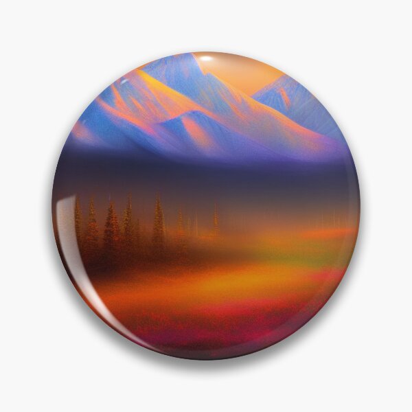 Item preview, Denali National Park Ethereal digital painting with Dramatic Coloring 1 designed and sold by DiatomDesigns.